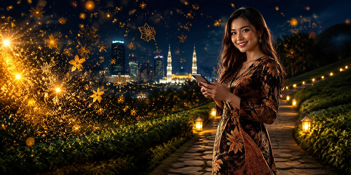 Permainan slot jackpot bergaya batik Selangor dengan mesin slot berwarna-warni di Malaysia